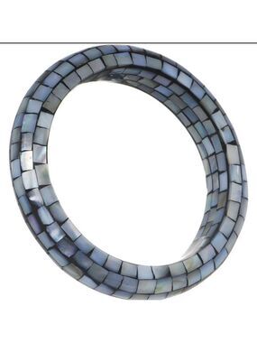 Natural Black Kabibe Shell Bangle Bracelet